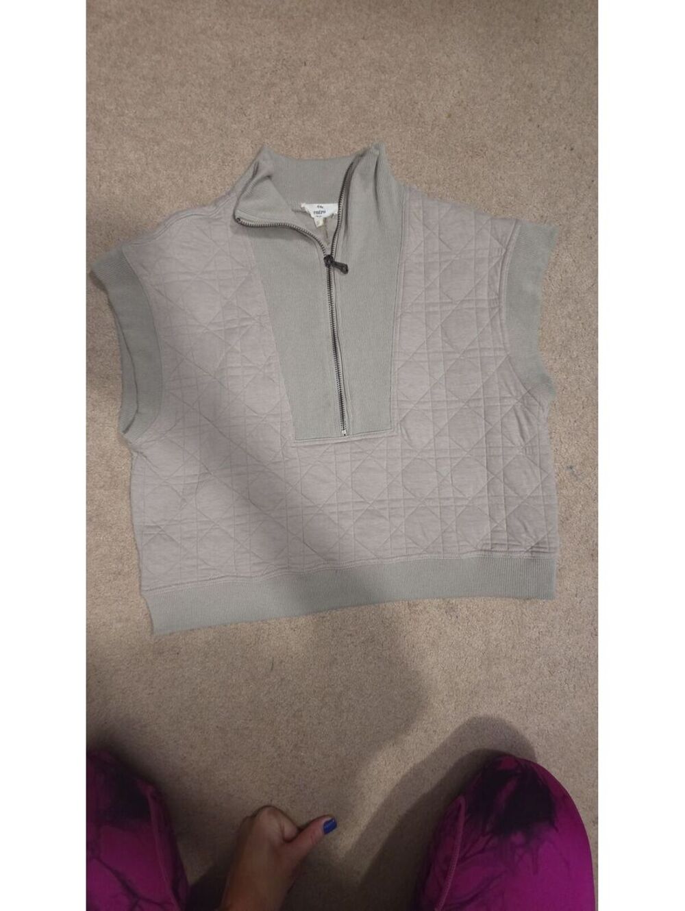 Entro quarter zip tan vest